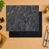 Tapis protège plaque de cuisson marbre noir