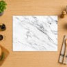 Tapis protège plaque de cuisson - Marbre blanc