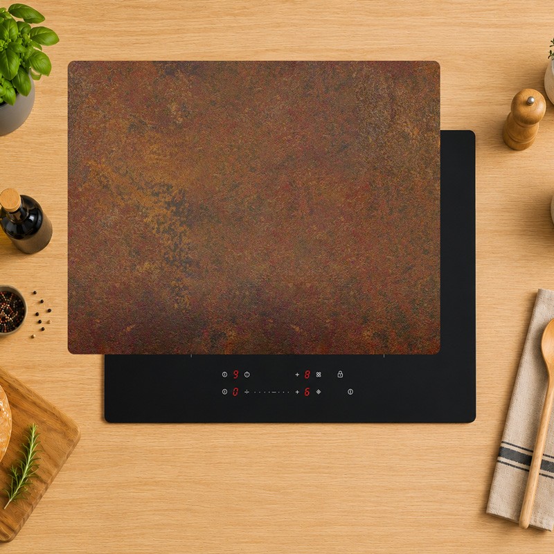 Tapis protège plaque de cuisson - Acier rouillé