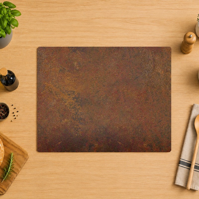 Tapis protège plaque de cuisson - Acier rouillé
