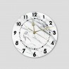 Horloge murale imprimée marbre blanc