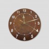 Horloge murale imprimée acier rouillé