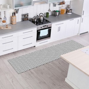 Tapis déco imprimé effet Chevrons