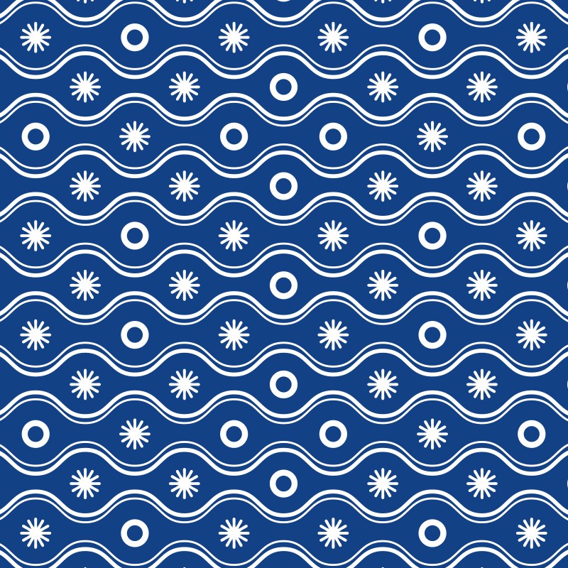 Contremarches escalier Motifs Bleu Vague décoration intérieur maison