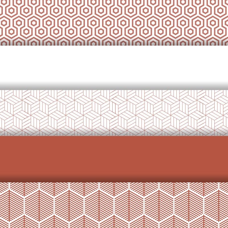 Contremarches escalier motifs géométrique couleur Terracotta décoration intérieur maison