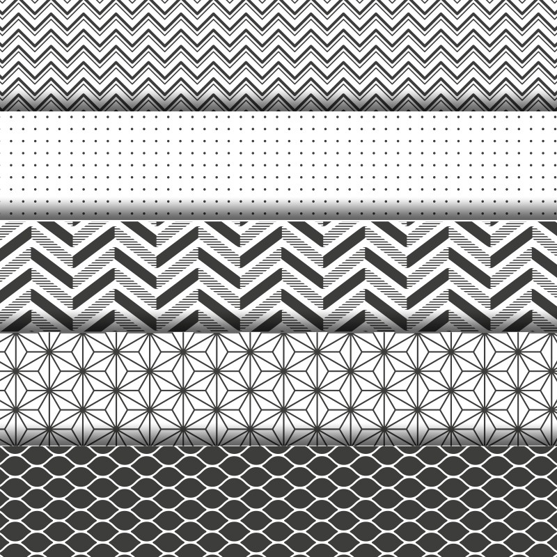 Contremarches escalier motifs géométrique couleur Noir & Blanc décoration intérieur maison