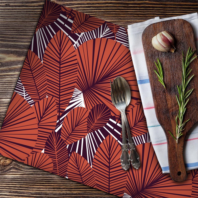 Set de Table imprimé motifs Jungle graphique décoration maison salle à manger et cuisine