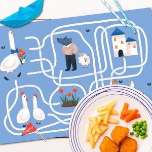 Set de Table imprimé motifs Labyrinthe animaux décoration maison salle à manger et cuisine