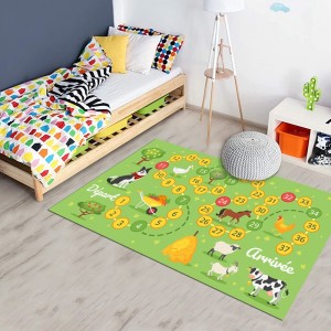 Tapis Enfant déco pvc impression Jeu de l'oie