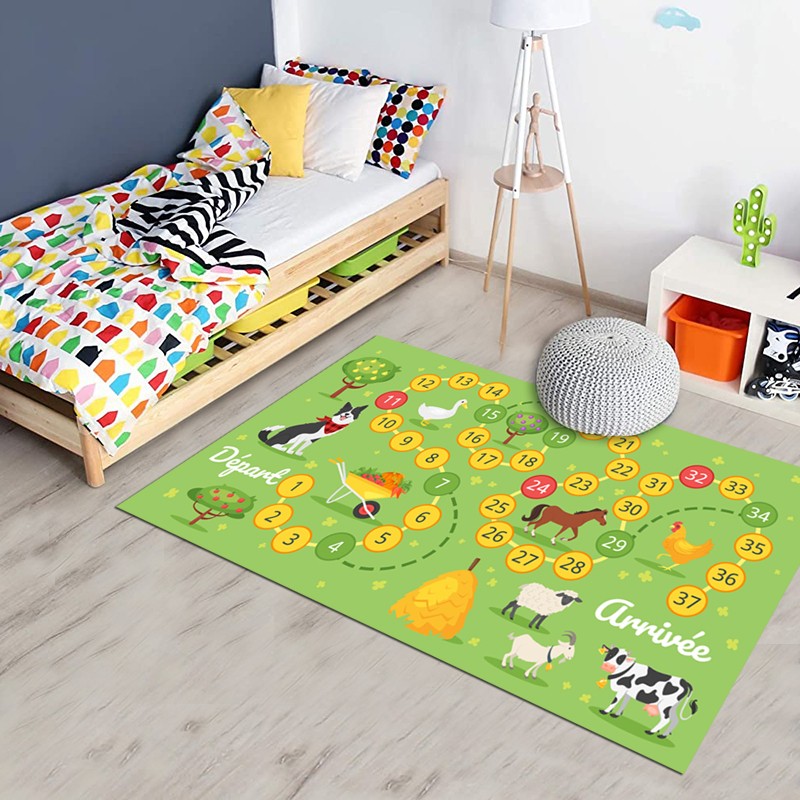 Tapis Enfant déco pvc impression Jeu de l'oie