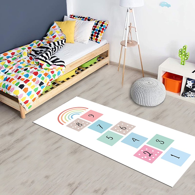 Tapis déco pvc impression Marelle Arc-en-ciel