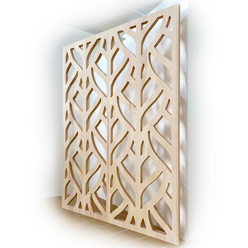 Claustra Feuilles décoratif hêtre