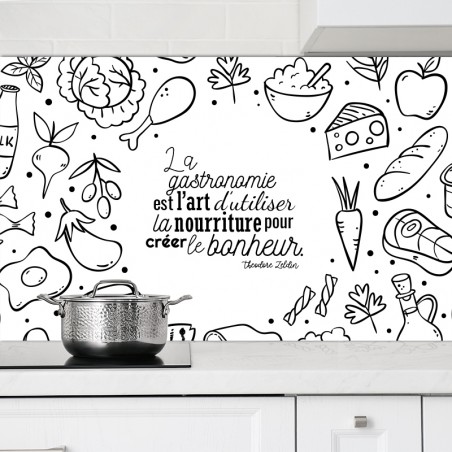 Fond de hotte original : décoration murale pour cuisine