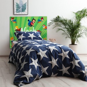 Tête de lit déco en Dibond imprimé effet   Héro Vert pour lit enfant