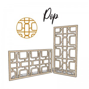 Claustra Pop décoratif ajouré sur mesure pour clôture extérieur en PVC ou Dibond ou cloison intérieure en bois