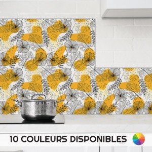 Crédences Cuisine déco Plantes et fleurs illustrés sur mesure