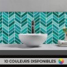 Crédence déco salle de bain vasque motif Carreaux Chevrons Crédence déco salle de bain vasque motif Carreaux Chevrons