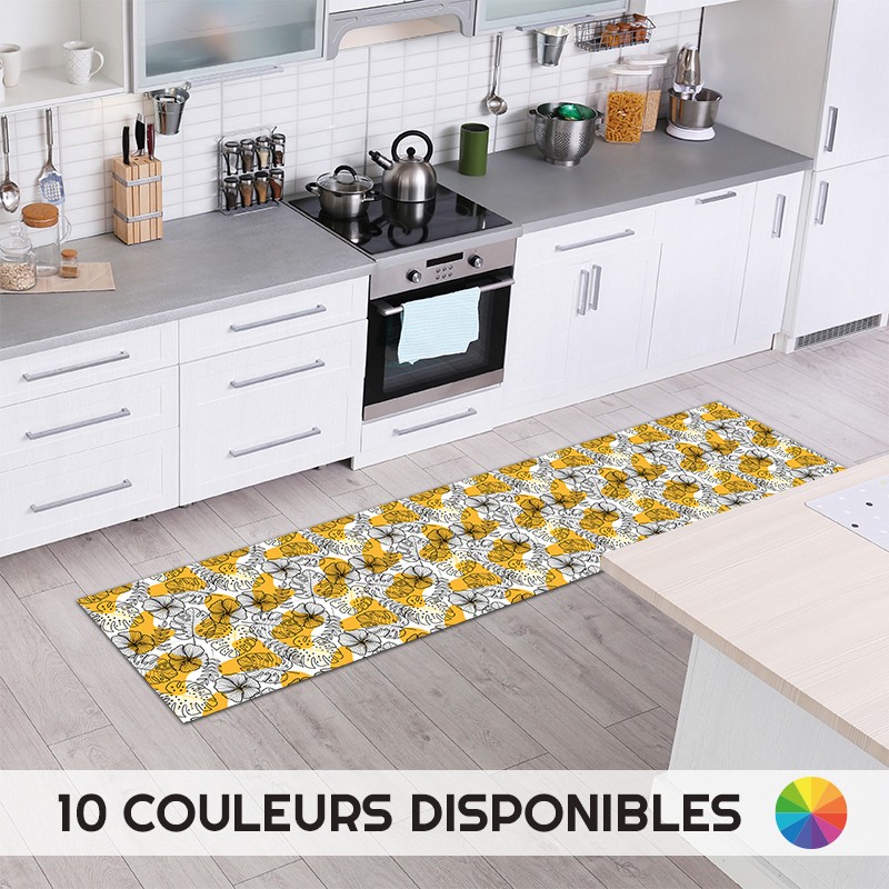 Tapis déco PVC Plantes illustrés coloré