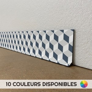 Plinthes déco intérieur maison dibond motifs cubes