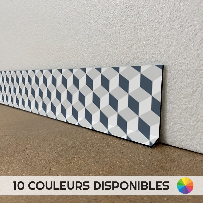 Plinthes déco intérieur maison dibond motifs cubes
