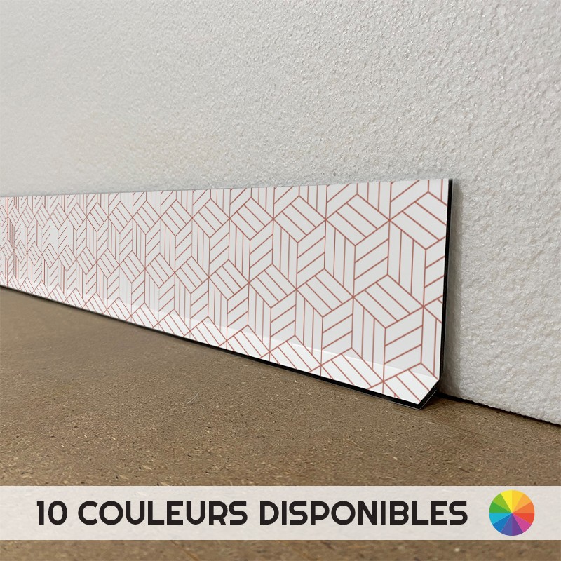 Plinthes déco intérieur maison dibond motifs cubes Lignes