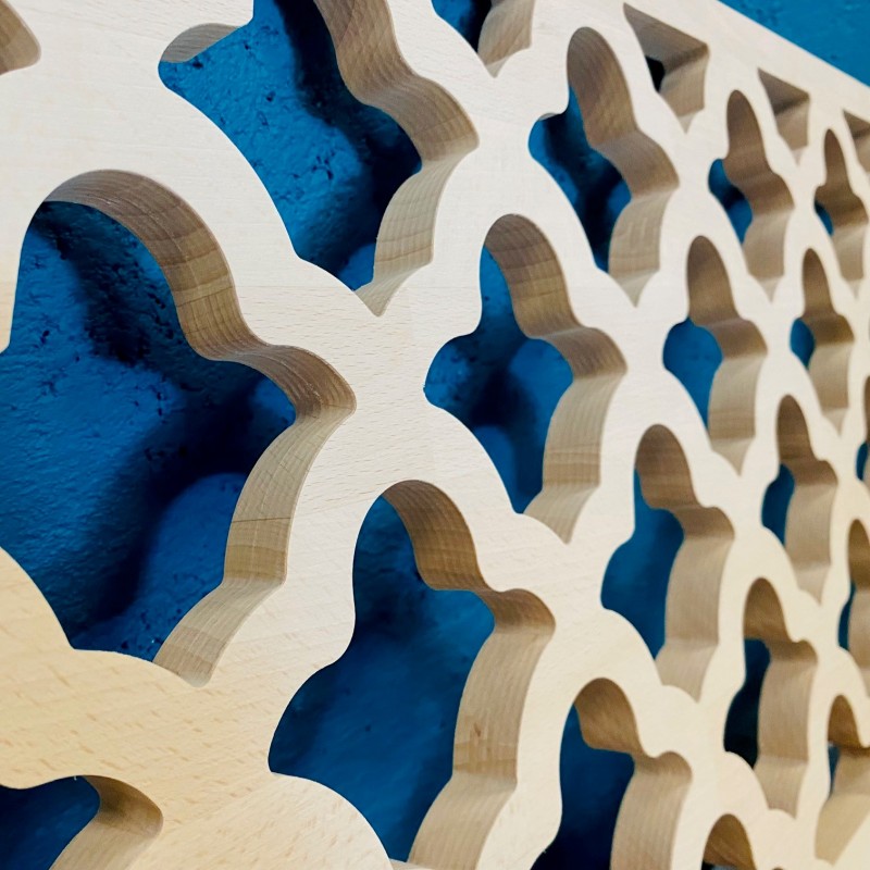 Claustra Lamellé Collé Hêtre