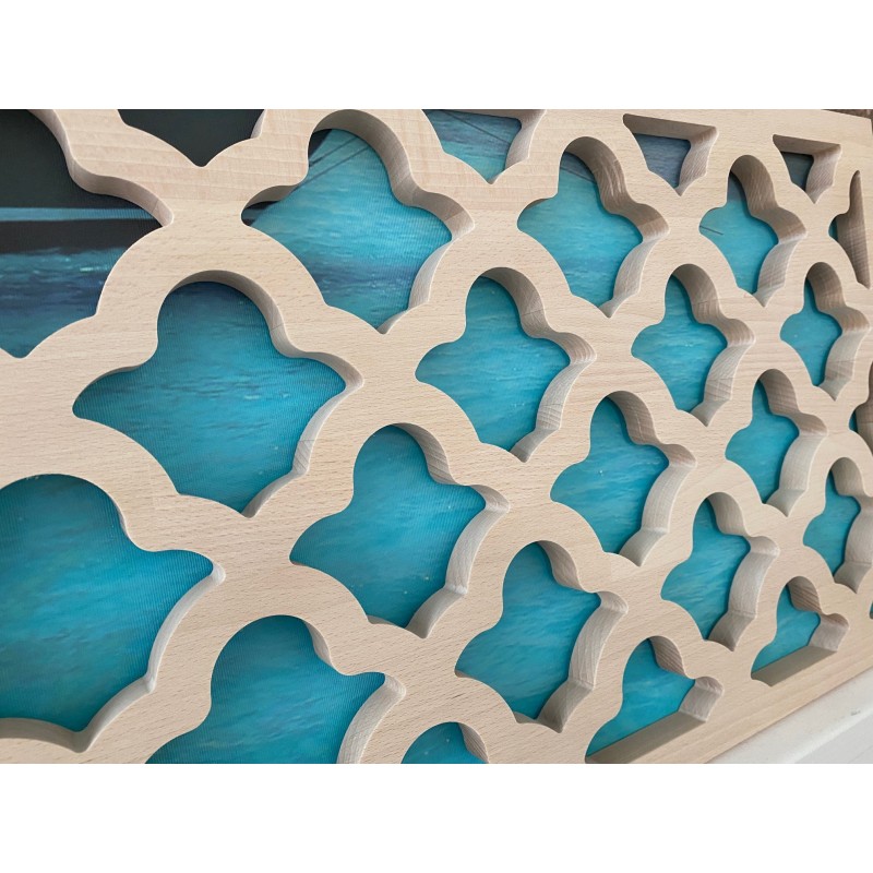 Claustra Lamellé Collé Hêtre