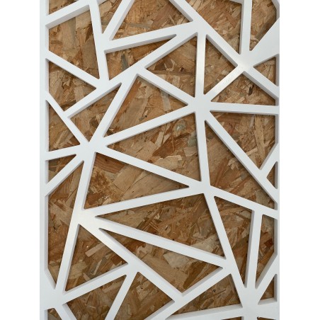 Porte Coulissante déco en Claustra motif Triangle en PVC