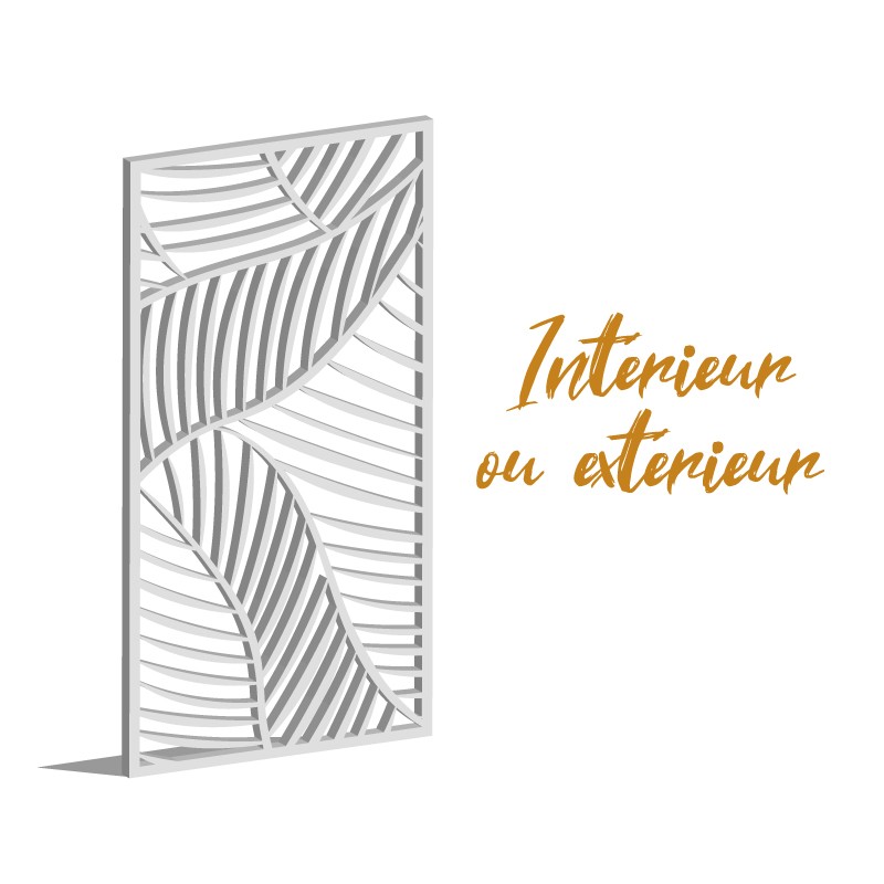 Claustra Exotique décoratif ajouré sur mesure pour clôture extérieur en PVC ou Dibond ou cloison intérieure en bois