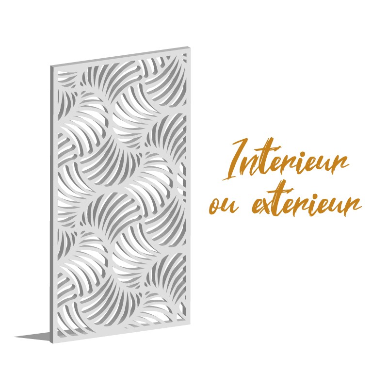 Claustra Coquillage décoratif ajouré sur mesure pour clôture extérieur en PVC ou Dibond ou cloison intérieure en bois