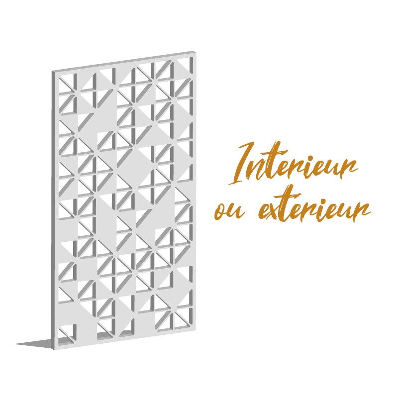 Claustra Géométrique décoratif ajouré sur mesure pour clôture extérieur en PVC ou Dibond ou cloison intérieure en bois
