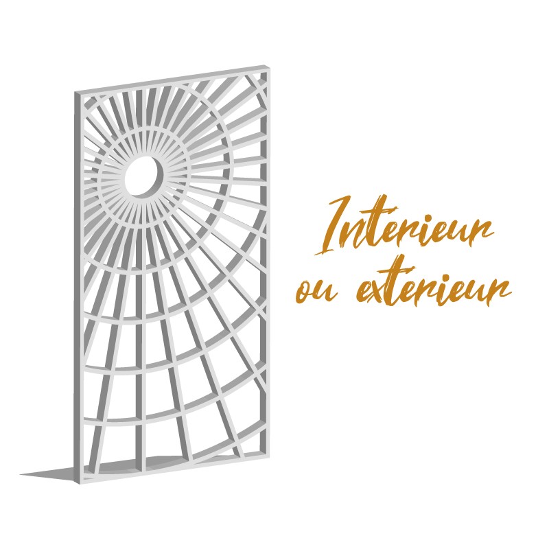 Claustra Rayon décoratif ajouré sur mesure pour clôture extérieur en PVC ou Dibond ou cloison intérieure en bois
