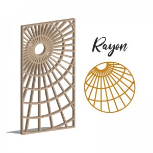 Claustra Rayon décoratif ajouré sur mesure pour clôture extérieur en PVC ou Dibond ou cloison intérieure en bois