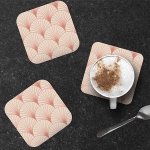 6 dessous de verre imprimés au motif Art Déco