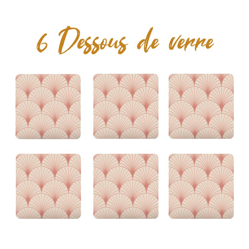 6 dessous de verre Art Déco