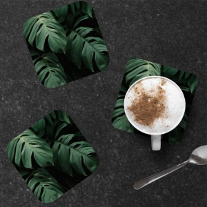 6 dessous de verre au motif Feuilles