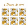 6 dessous de verre au motif Plantes 6 dessous de verre au motif Plantes