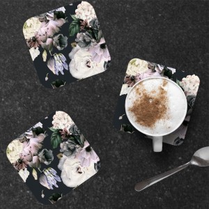 6 dessous de verre Fleurs