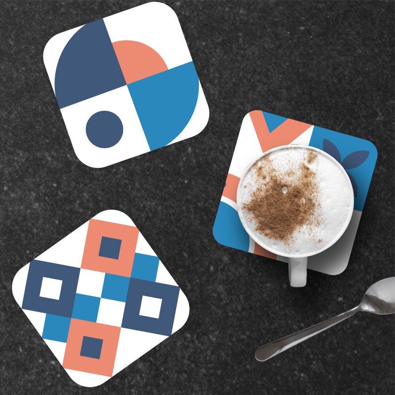 6 dessous de verre Forme géométrique