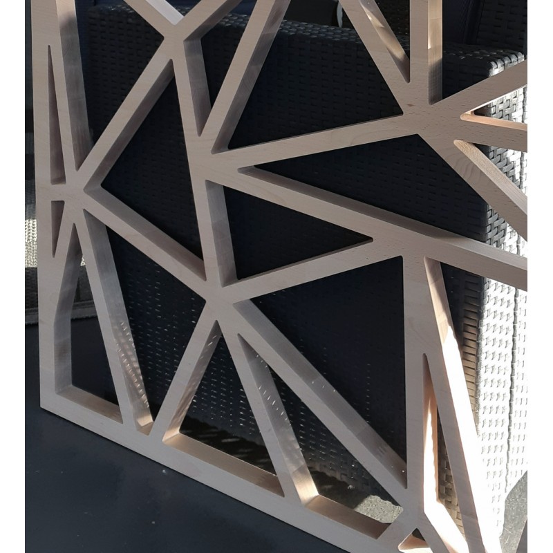 claustra triangle en gros plans chêne massif