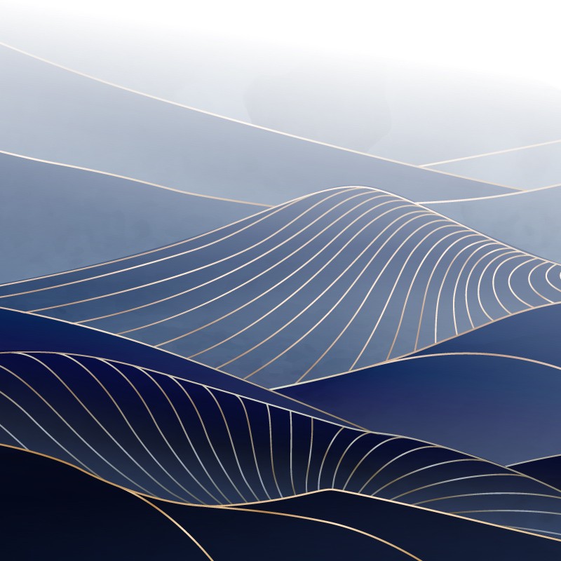 Tête de Lit Imprimé Montagne dorée