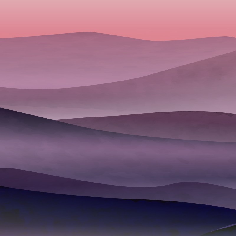 Tête de Lit Imprimé Montagne Rose