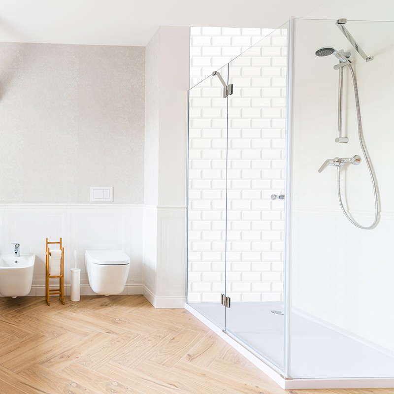 Crédence Salle de bain carrelage blanc métro