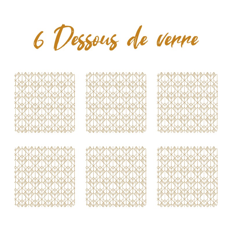 6 dessous de verre Gatsby