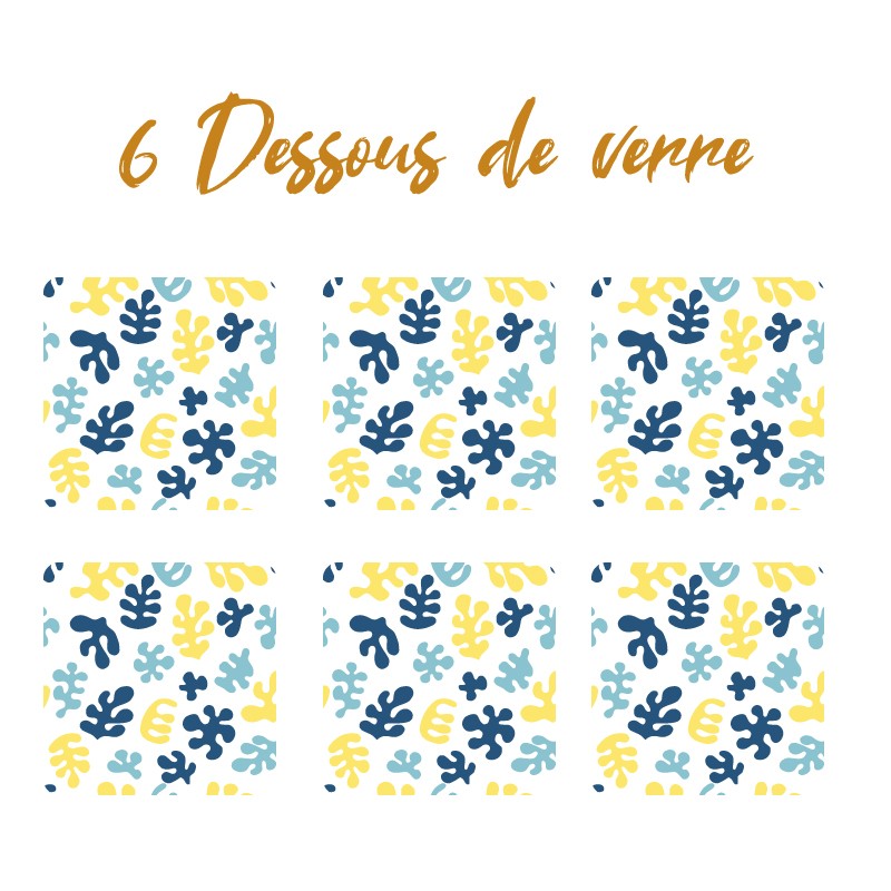 6 dessous de verre Matisse