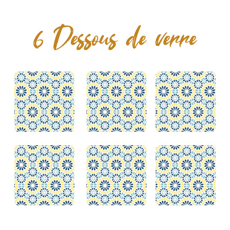 6 dessous de verre Mosaïque