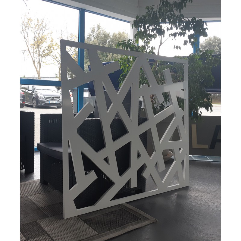 claustra Latte en PVC blanc de 19 mm d'épaisseur