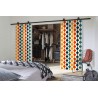 Double Porte Coulissante en bois recouvert d'un motifs Seventies 70s Double Porte Coulissante en bois recouvert d'un motifs Seventies 70s
