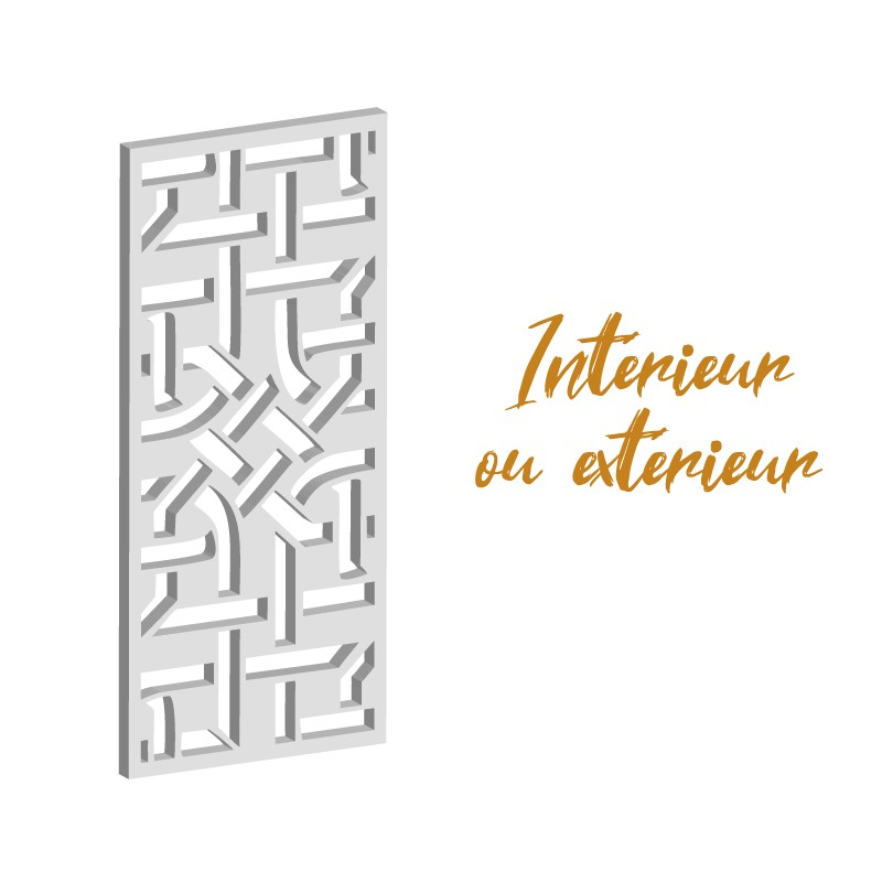 Claustra Asie panneau décoratif ajouré sur mesure pour clôture extérieur en PVC ou Dibond ou cloison intérieur en bois