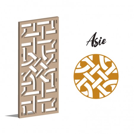 Claustra Asie panneau décoratif ajouré sur mesure pour clôture extérieur en PVC ou Dibond ou cloison intérieur en bois